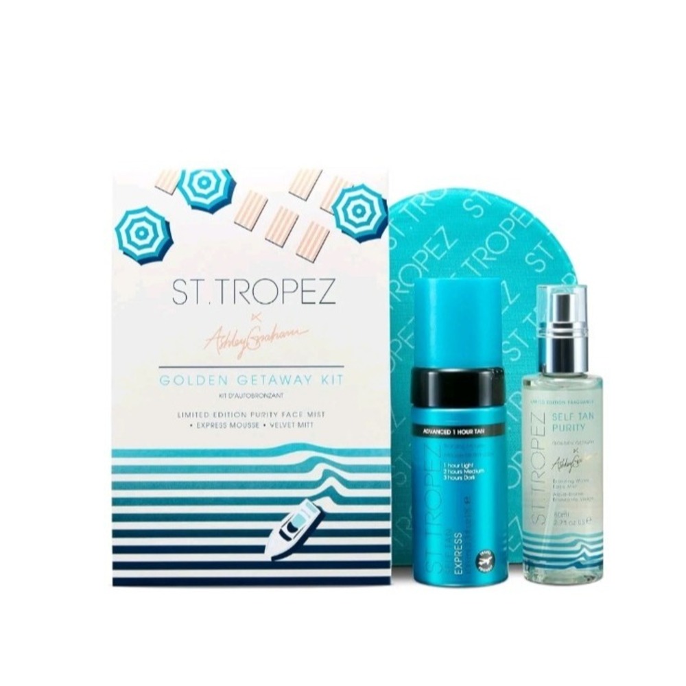 St. Tropez Ashley Graham Golden Getaway Kit Self Tan Set New